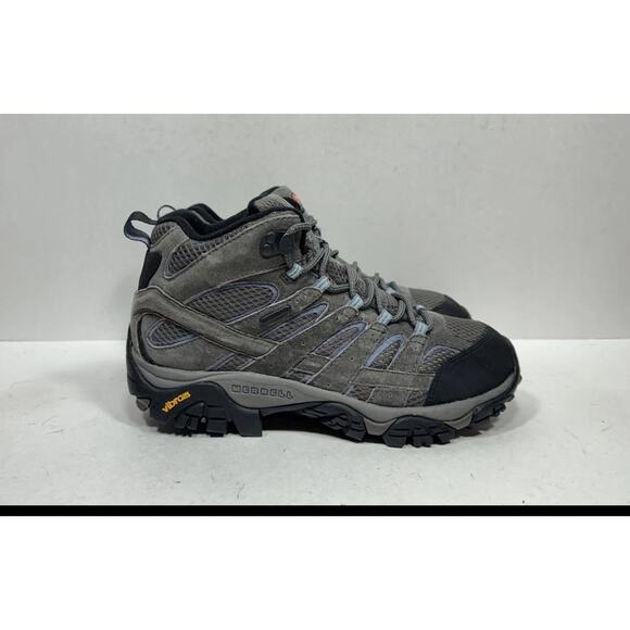 Merrell Women's 12 Wide Moab 2 Mid WP Hiking Boots Granite Gray Waterproof - Picture 1 of 8